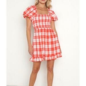 Show Me Your Mumu Colvin Picnic Plaid Mini Dress NWT Size Large